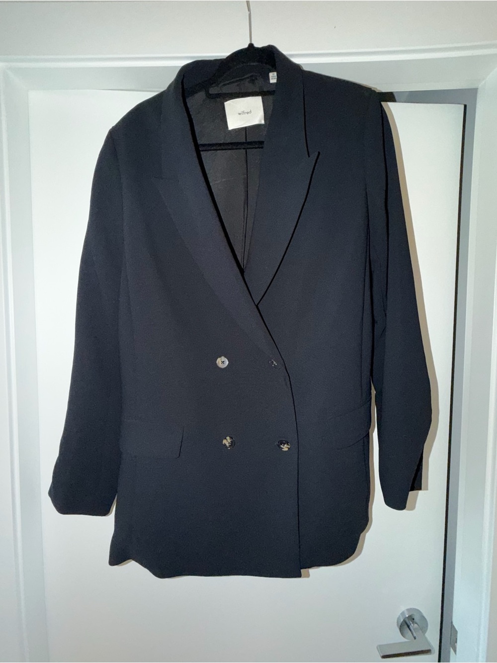 Aritzia Destiny Blazer in Black Crepette Size 14